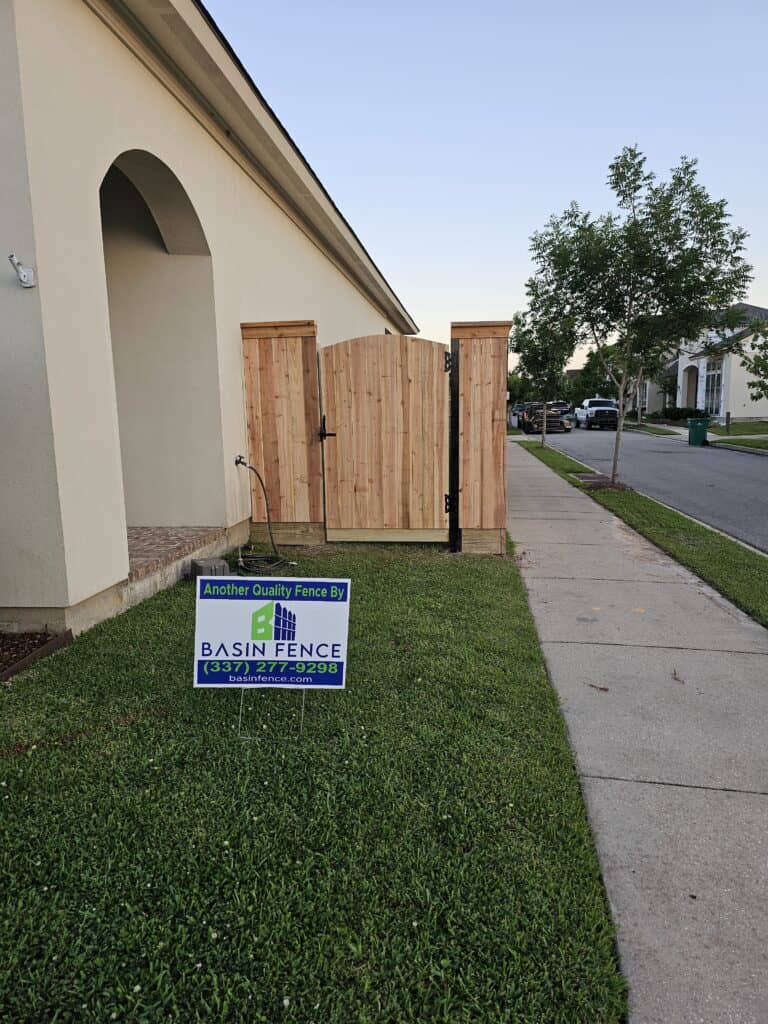 Wood Fence Installation in Lafayette LA — Completed Project